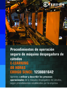 Procedimientos de operación segura de máquina despegadora de Cátodos