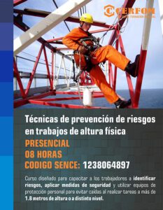 Técnicas de prevención de riesgos en trabajos de altura física