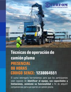 Técnicas de operación de camión pluma