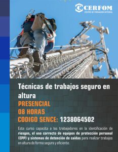Técnicas de trabajos seguro en altura