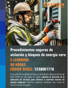 Procedimientos seguros de aislación y bloqueo de energía cero
