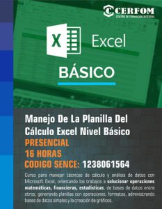 Manejo de la planilla del cálculo Excel nivel básico