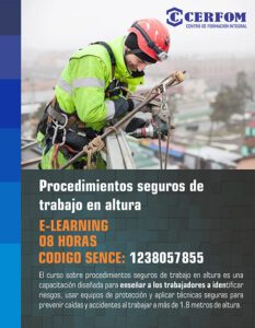 Procedimientos seguros de trabajo en altura